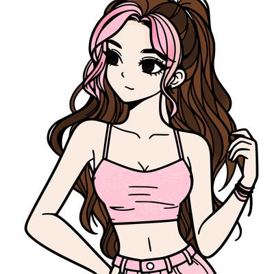 girl in crop top