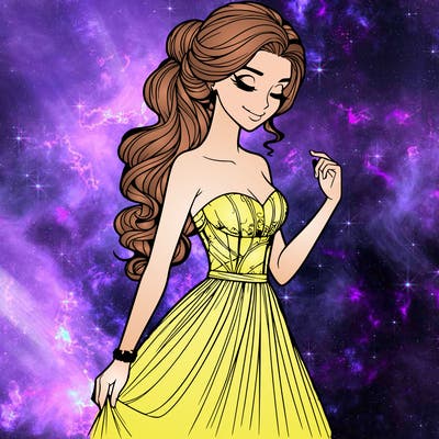 a realistic woman wearing an elegant dress