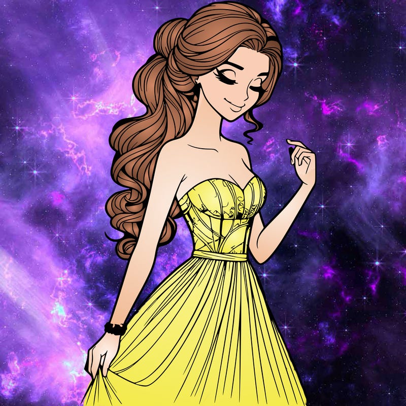 a realistic woman wearing an elegant dress