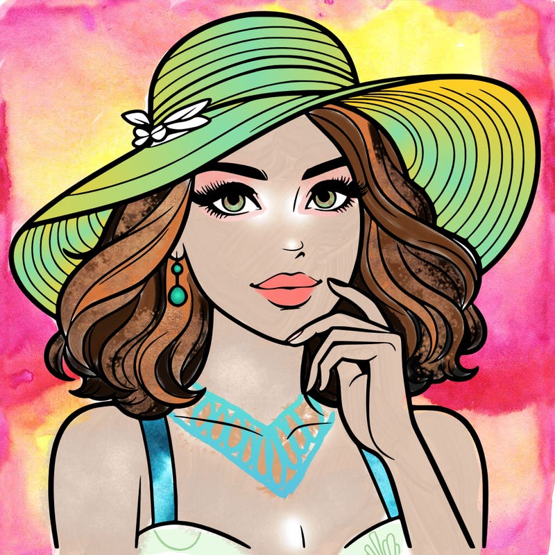 beautiful woman in hat