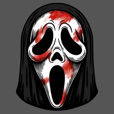 detailed ghostface mask