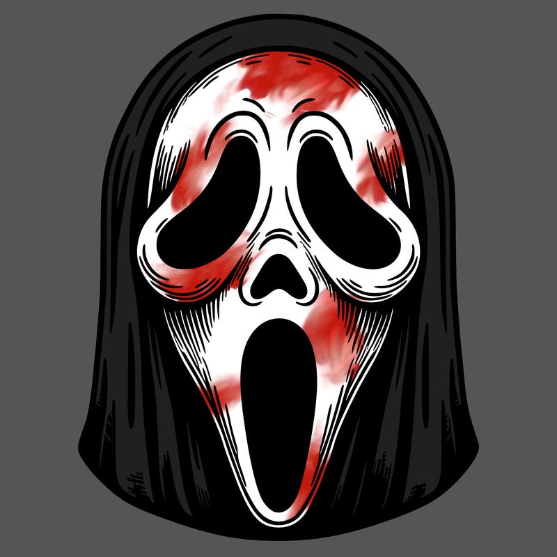 detailed ghostface mask