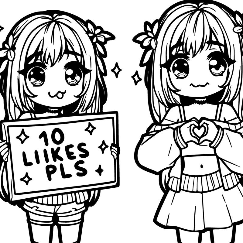 girl holding a sign that says 10 likes pls