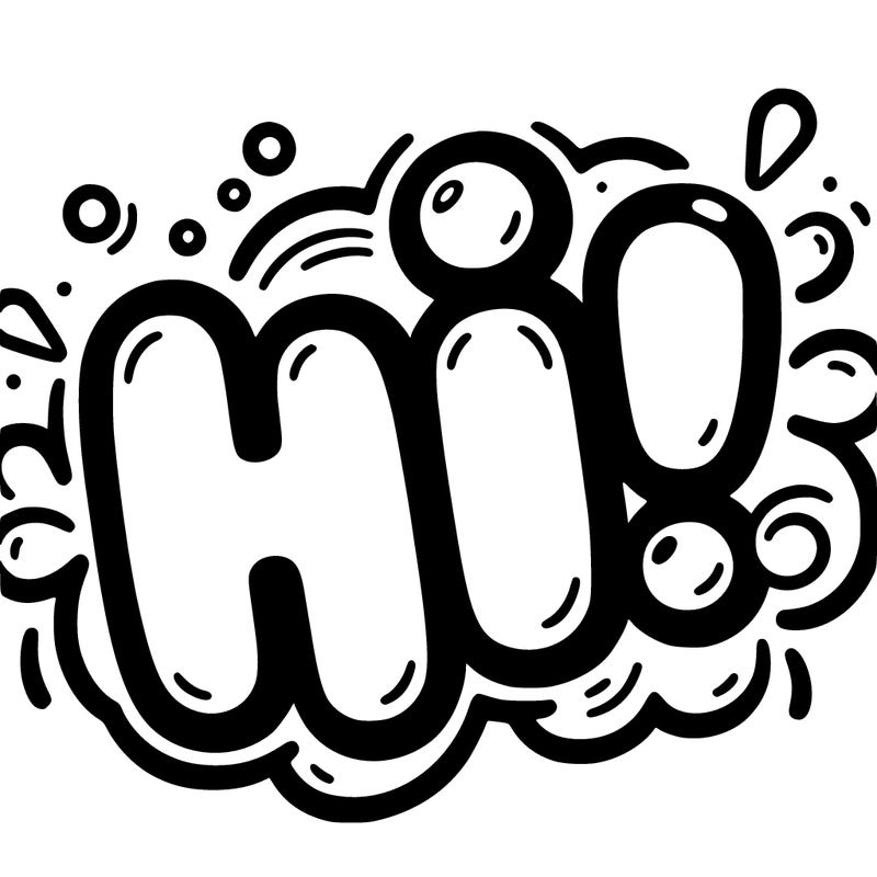 bubble letters hi!