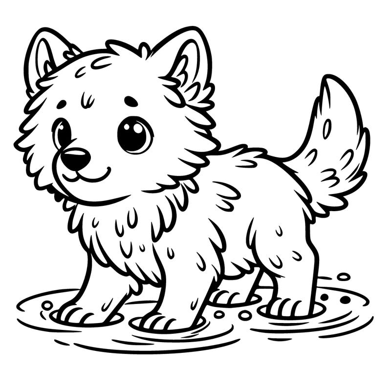 water wolf cub