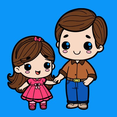 girl with her daddy
