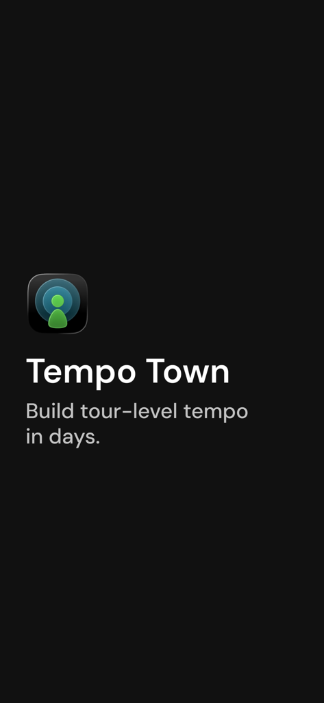 Golf Tempo: Tempo Town - Tempo Town app logo and slogan Build tour level tempo in days