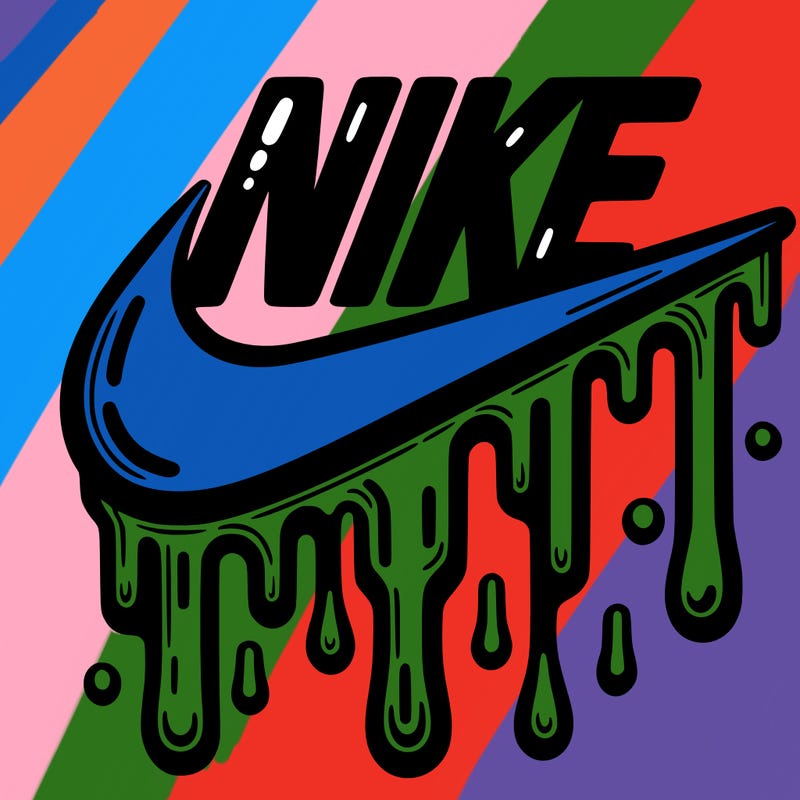 dripping nike logo