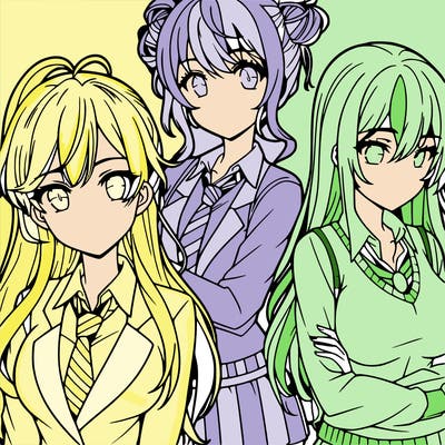 anime girls teenagers