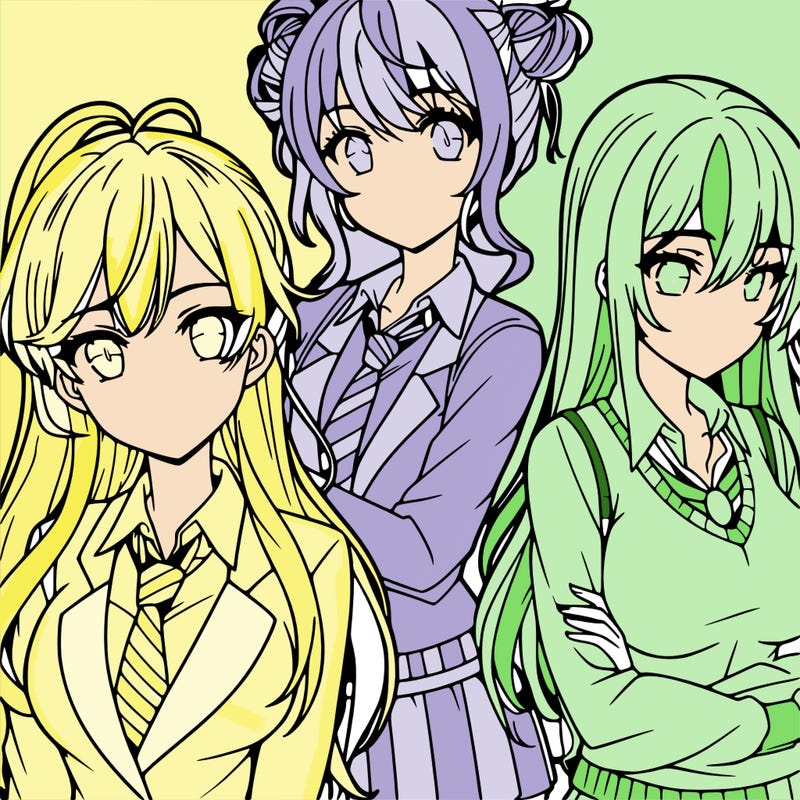 anime girls teenagers