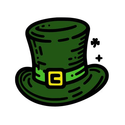 st patrick hat with thin lines