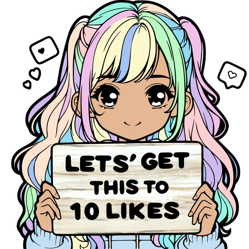girl holding up sign that says let’s get this to 10 likes realistic