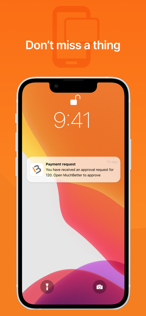 MuchBetter - Notificación de solicitud de pago de MuchBetter en la pantalla de bloqueo de un teléfono móvil