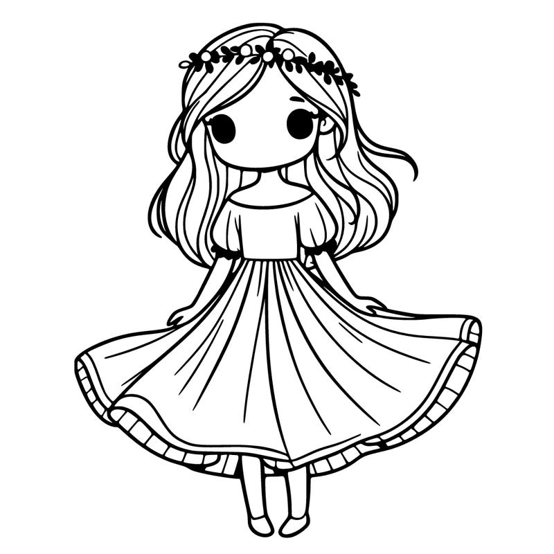 girl with flowy dress