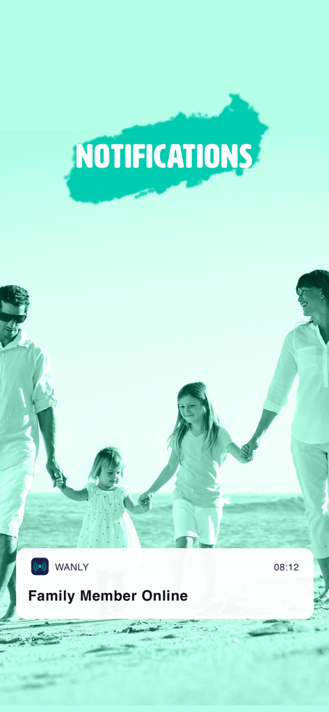Wanly Online - Wanly app notification showing a family member is online