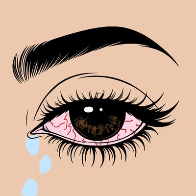 eye closed realistic