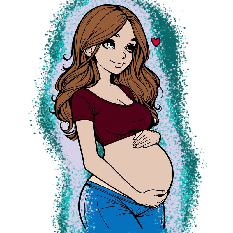 realistic pregnant girl