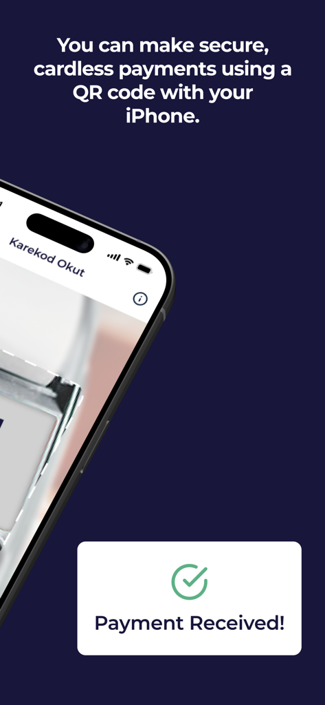 MultiPay app showing a successful cardless QR code payment confirmation on iPhone