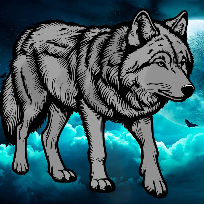 realistic wolf
