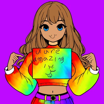 girl holding a blank sign in a long sleeve crop top