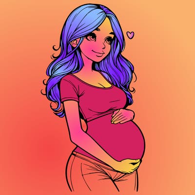 realistic pregnant girl