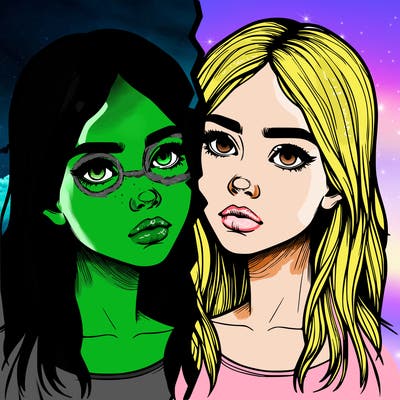 realistic girl split