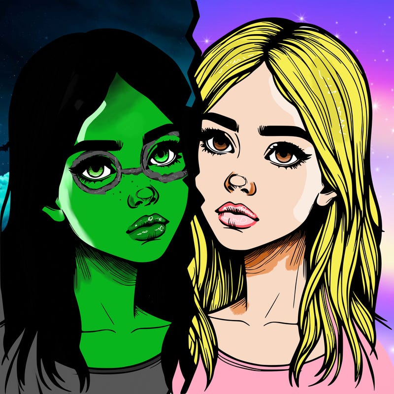 realistic girl split