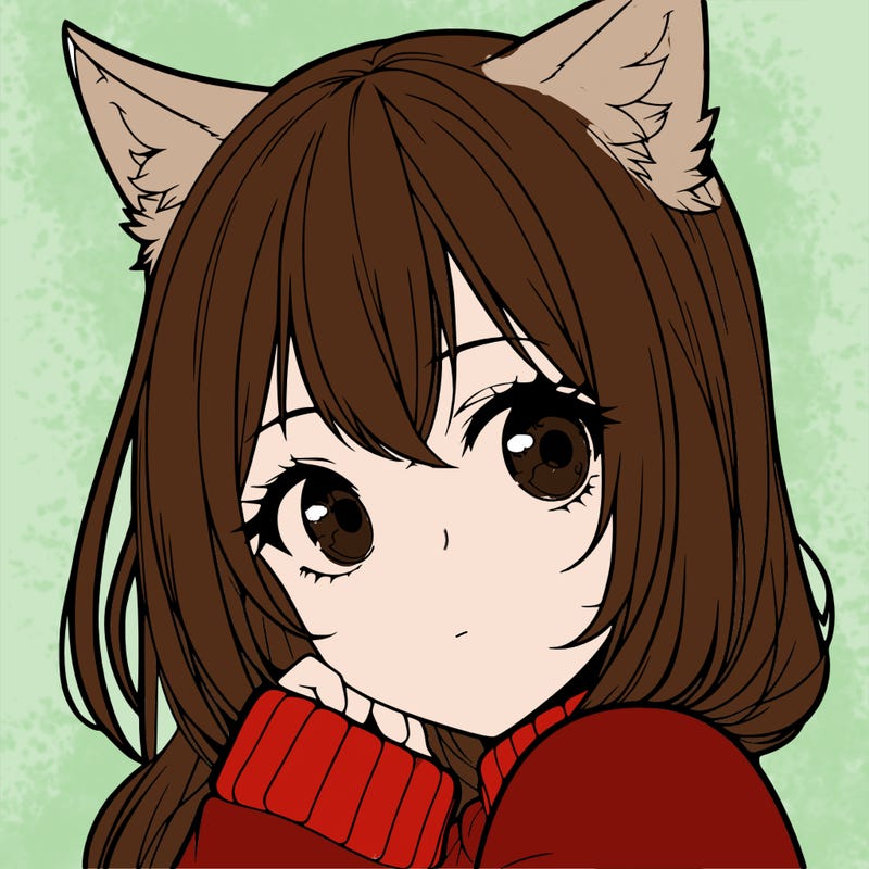 anime girl with cat ears realistic