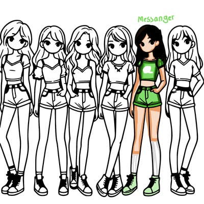 a group of girls wearing crop tops and shorts