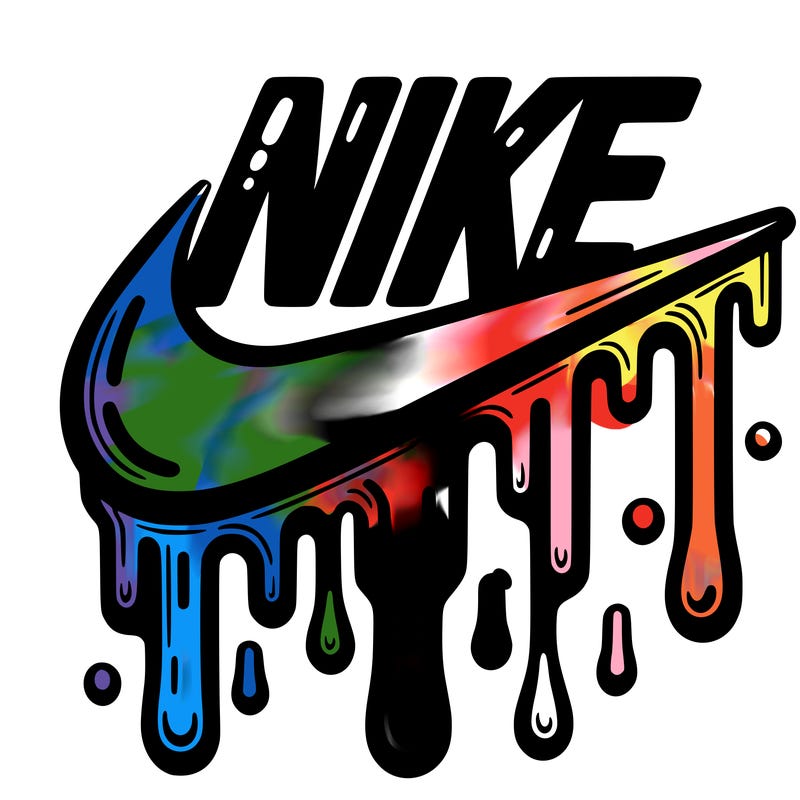 dripping nike logo