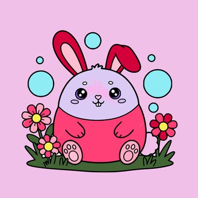kawaii bunny medium