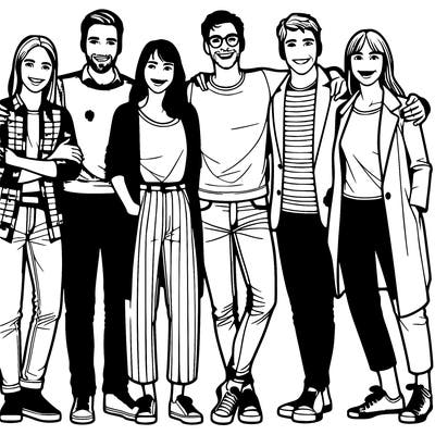 people together realistic