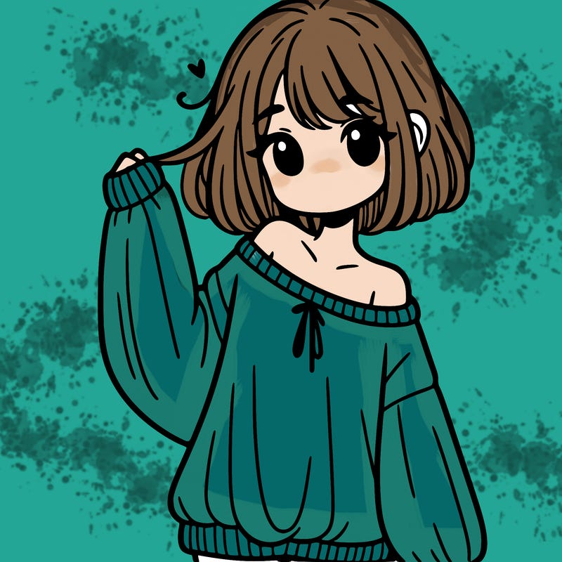 girl in baggy sweater hanging off her shoulder