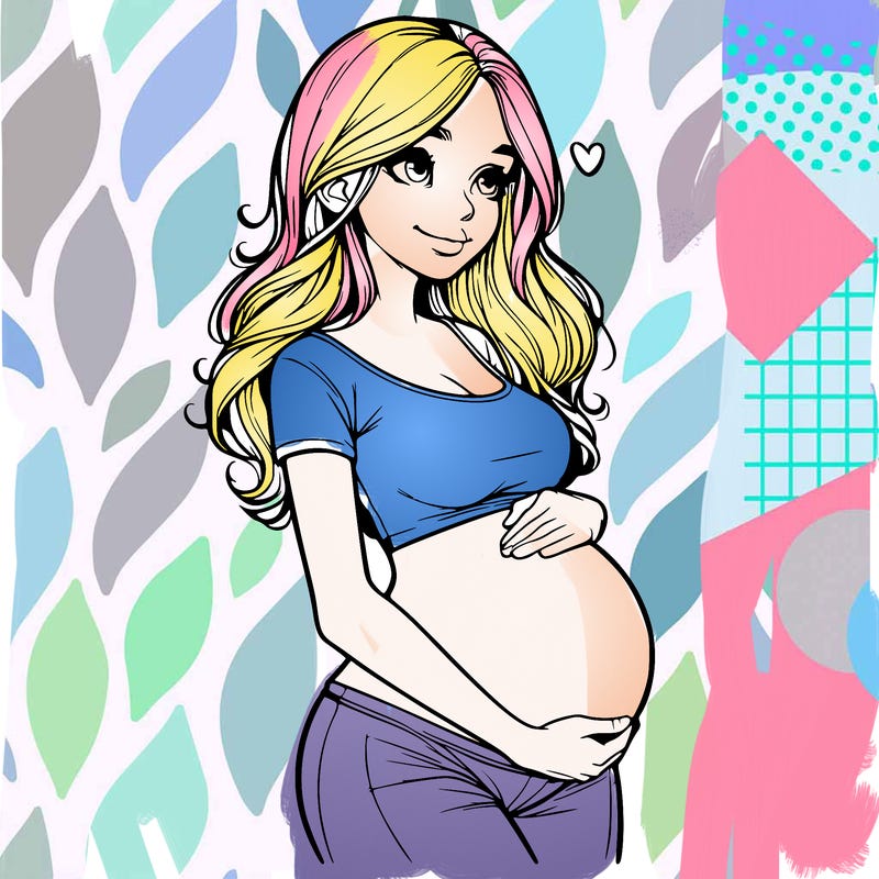 realistic pregnant girl