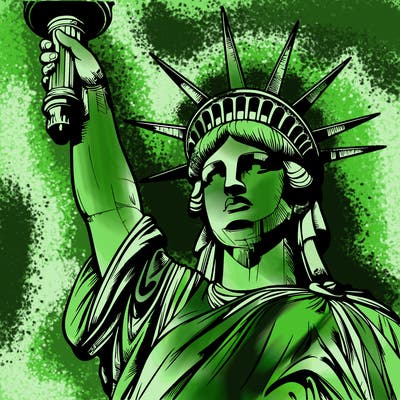 realistic statue of liberty