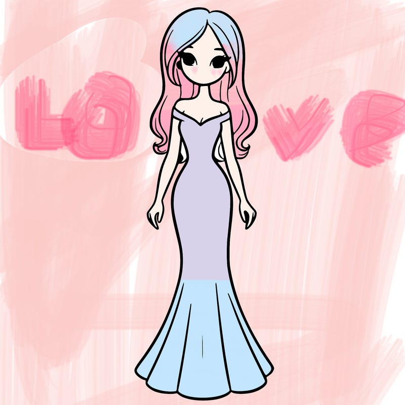 girl in long fitted dress