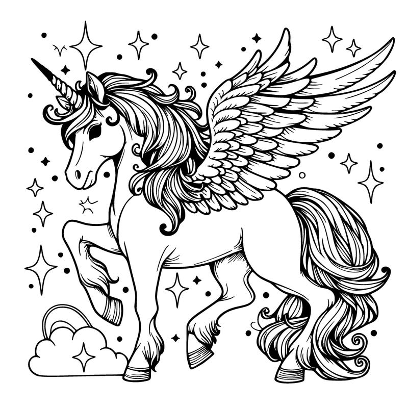 magical realistic unicorn