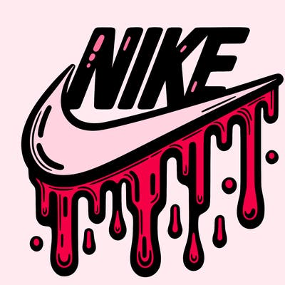 dripping nike logo