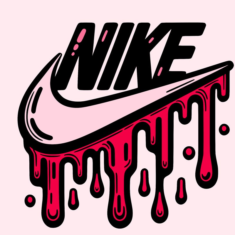 dripping nike logo