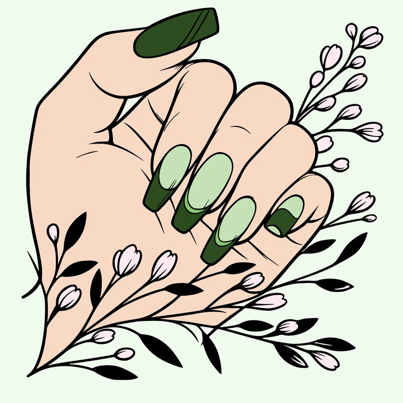 nails with french tip