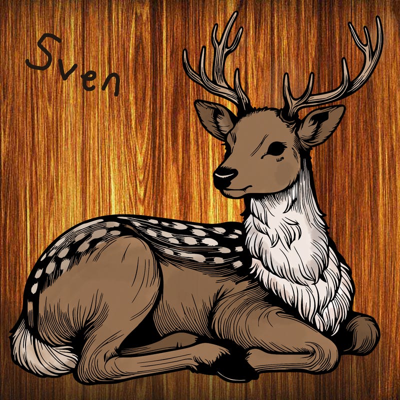 realistic deer with antlers