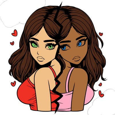 realistic girl split