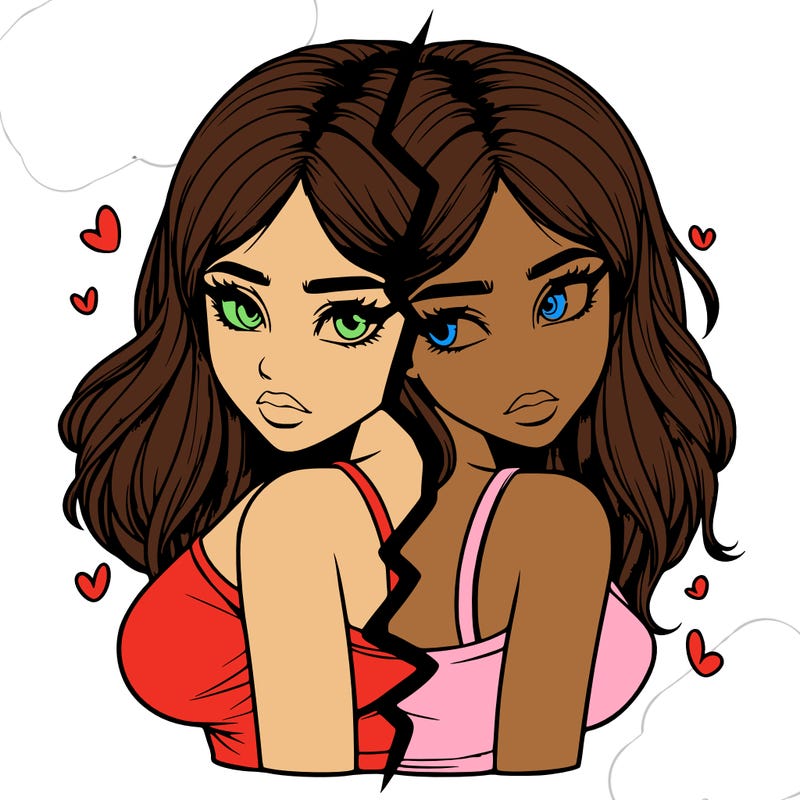 realistic girl split