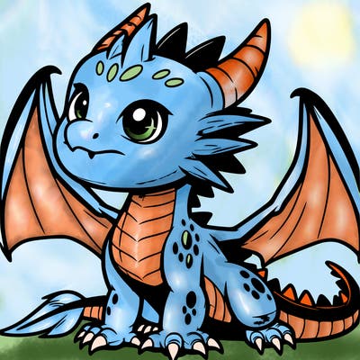 fierce baby night dragon