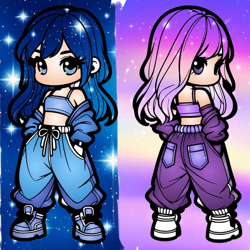 girl in crop top and baggy pants