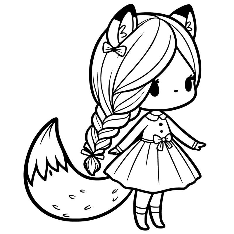 girl with fox tail
