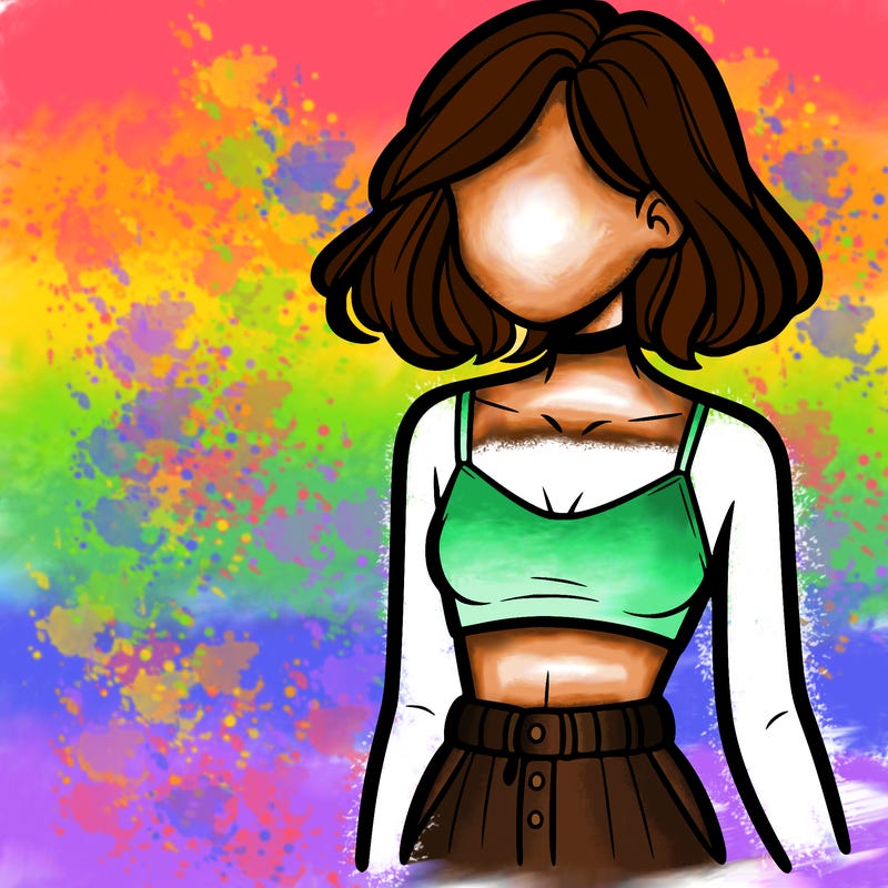 girl with crop top