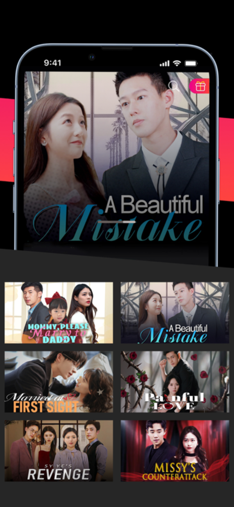 TopShort-novels and drama - Smartphone screen showing the TopShort app with various short-form romantic drama titles.