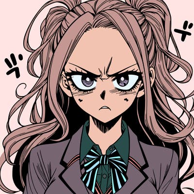 a really mad realistic manga girl