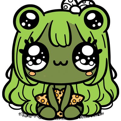 cute frog girl